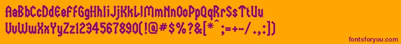 Trident Font – Purple Fonts on Orange Background