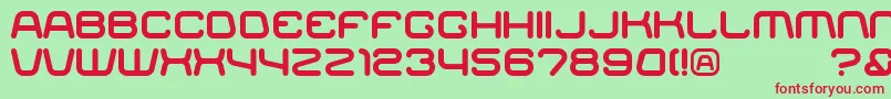 RacerRegular Font – Red Fonts on Green Background