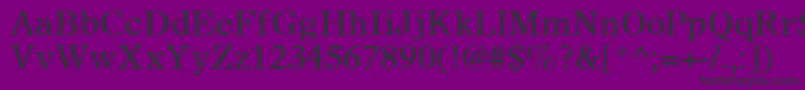 Czcionka OlympianLtRoman – czarne czcionki na fioletowym tle