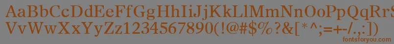 OlympianLtRoman Font – Brown Fonts on Gray Background