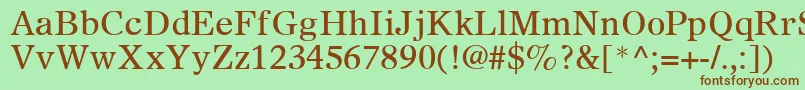 OlympianLtRoman Font – Brown Fonts on Green Background