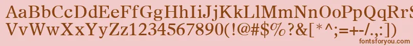 OlympianLtRoman Font – Brown Fonts on Pink Background