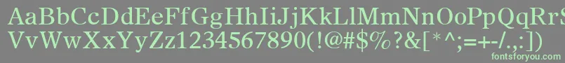 フォントOlympianLtRoman – 灰色の背景に緑のフォント