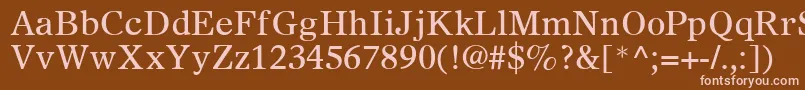 Police OlympianLtRoman – polices roses sur fond brun