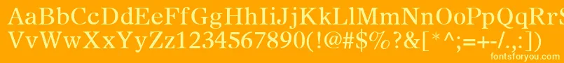 フォントOlympianLtRoman – オレンジの背景に黄色の文字