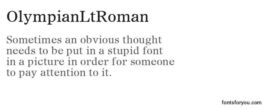 Review of the OlympianLtRoman Font