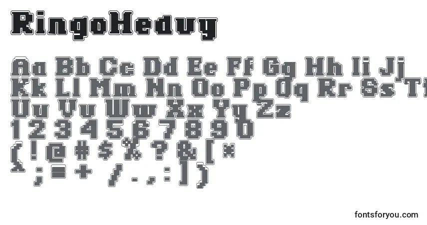 Schriftart RingoHeavy – Alphabet, Zahlen, spezielle Symbole