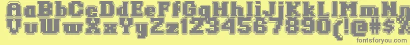 RingoHeavy Font – Gray Fonts on Yellow Background