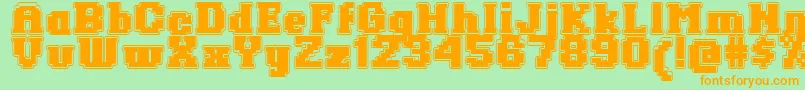 RingoHeavy Font – Orange Fonts on Green Background