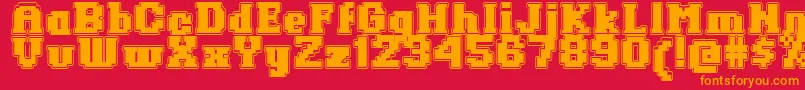 RingoHeavy Font – Orange Fonts on Red Background