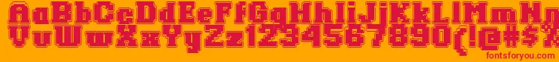 RingoHeavy Font – Red Fonts on Orange Background