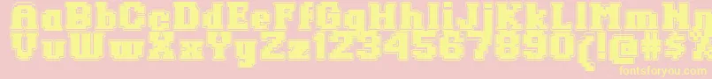 RingoHeavy Font – Yellow Fonts on Pink Background