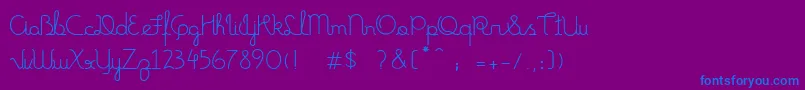 FonteMundoLight Font – Blue Fonts on Purple Background