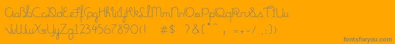 FonteMundoLight Font – Gray Fonts on Orange Background