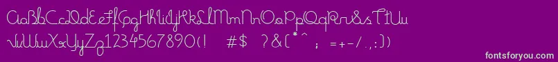 FonteMundoLight Font – Green Fonts on Purple Background