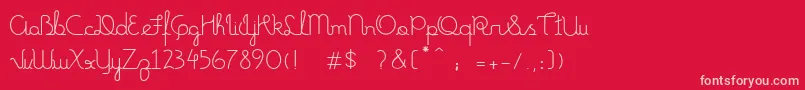 FonteMundoLight Font – Pink Fonts on Red Background