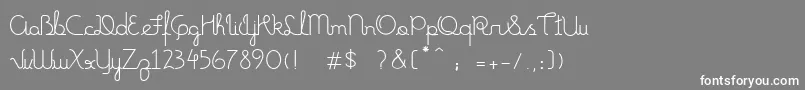 フォントFonteMundoLight – 灰色の背景に白い文字