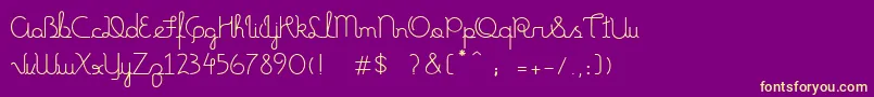 FonteMundoLight Font – Yellow Fonts on Purple Background