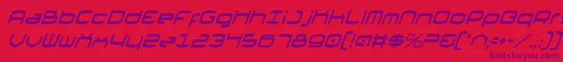 ThundergodIiCondensedItalic Font – Purple Fonts on Red Background