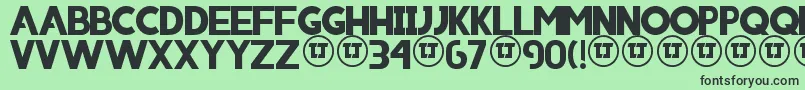 Iniico Font – Black Fonts on Green Background