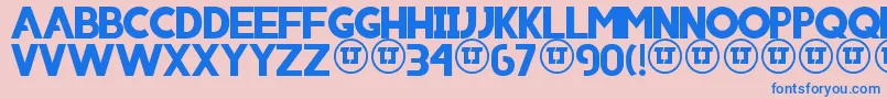 Iniico Font – Blue Fonts on Pink Background