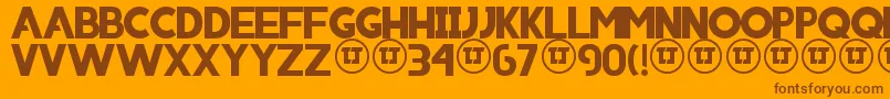 Iniico Font – Brown Fonts on Orange Background