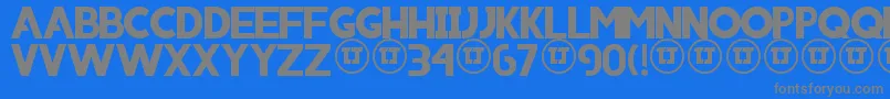 Iniico-Schriftart – Graue Schriften auf blauem Hintergrund