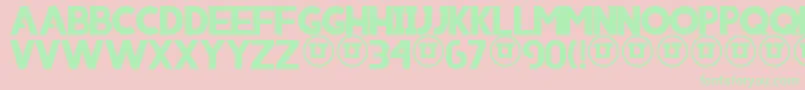 Iniico Font – Green Fonts on Pink Background