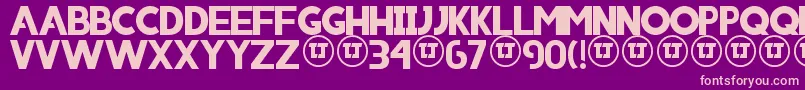 Iniico Font – Pink Fonts on Purple Background