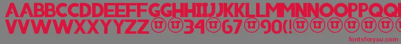 Iniico Font – Red Fonts on Gray Background