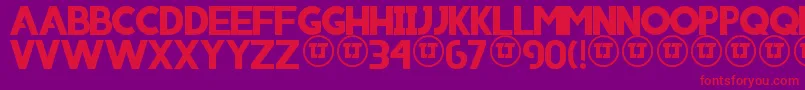 Iniico Font – Red Fonts on Purple Background