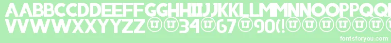 Iniico Font – White Fonts on Green Background