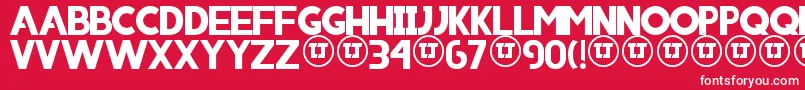 Iniico Font – White Fonts on Red Background
