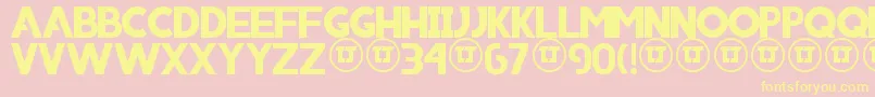Iniico Font – Yellow Fonts on Pink Background