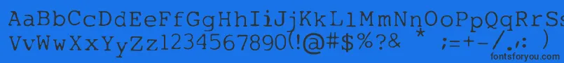 MyTypeOfFont Font – Black Fonts on Blue Background