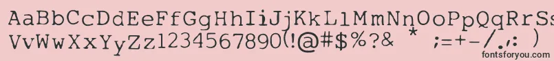 MyTypeOfFont-Schriftart – Schwarze Schriften auf rosa Hintergrund