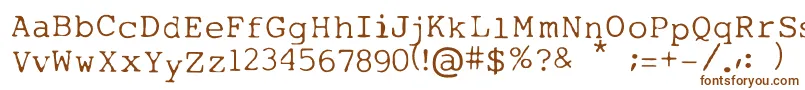 MyTypeOfFont-Schriftart – Braune Schriften auf weißem Hintergrund