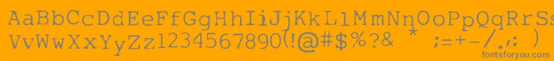 フォントMyTypeOfFont – オレンジの背景に灰色の文字