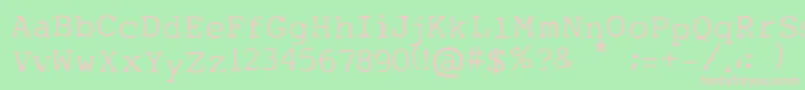 Fonte MyTypeOfFont – fontes rosa em um fundo verde