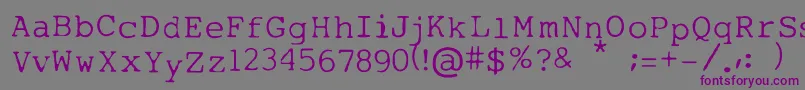 Шрифт MyTypeOfFont – фиолетовые шрифты на сером фоне