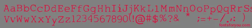 Шрифт MyTypeOfFont – красные шрифты на сером фоне