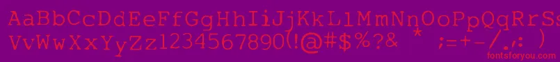 MyTypeOfFont Font – Red Fonts on Purple Background