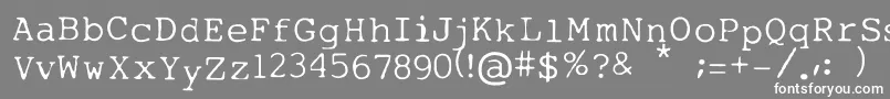 Fonte MyTypeOfFont – fontes brancas em um fundo cinza