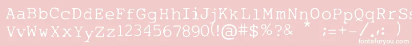 MyTypeOfFont Font – White Fonts on Pink Background