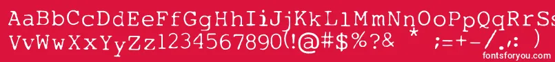 フォントMyTypeOfFont – 赤い背景に白い文字
