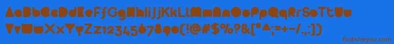 Arista2.0AlternateFull Font – Brown Fonts on Blue Background