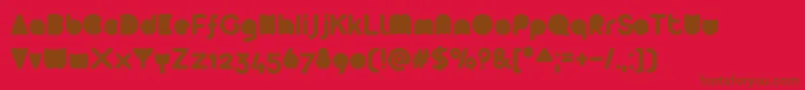 fuente Arista2.0AlternateFull – Fuentes Marrones Sobre Fondo Rojo
