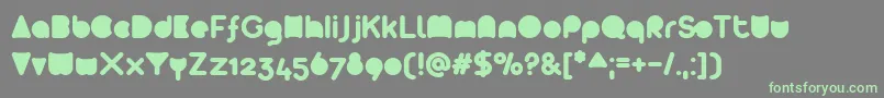 Arista2.0AlternateFull-Schriftart – Grüne Schriften auf grauem Hintergrund