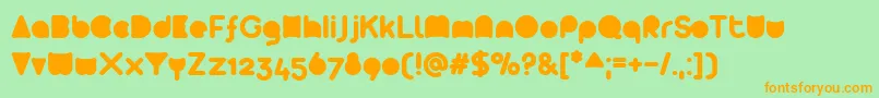 Arista2.0AlternateFull Font – Orange Fonts on Green Background
