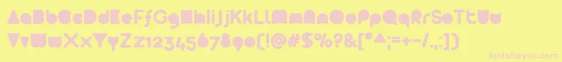 Arista2.0AlternateFull Font – Pink Fonts on Yellow Background